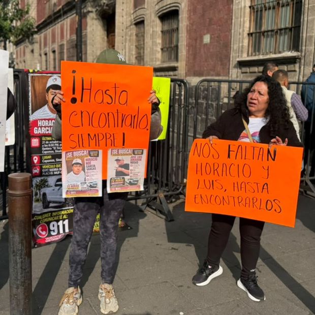 Protesta en calles del Centro Histórico de la Ciudad de México.